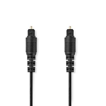 Câble audio optique | TosLink mâle | TosLink mâle | 2,00 m | Rond | PVC | Noir | Boîte