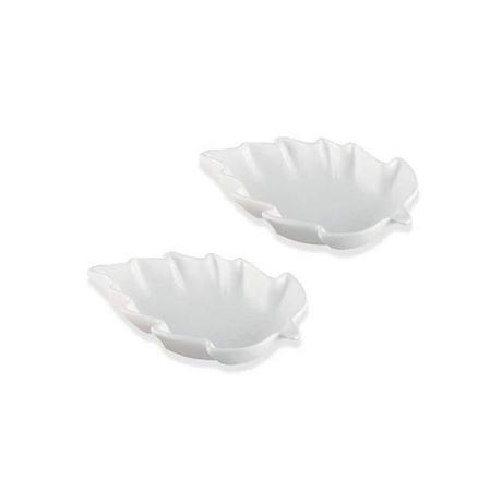 Aulica LOT DE 2 COUPELLES FEUILLE PORCELAINE 20CM  