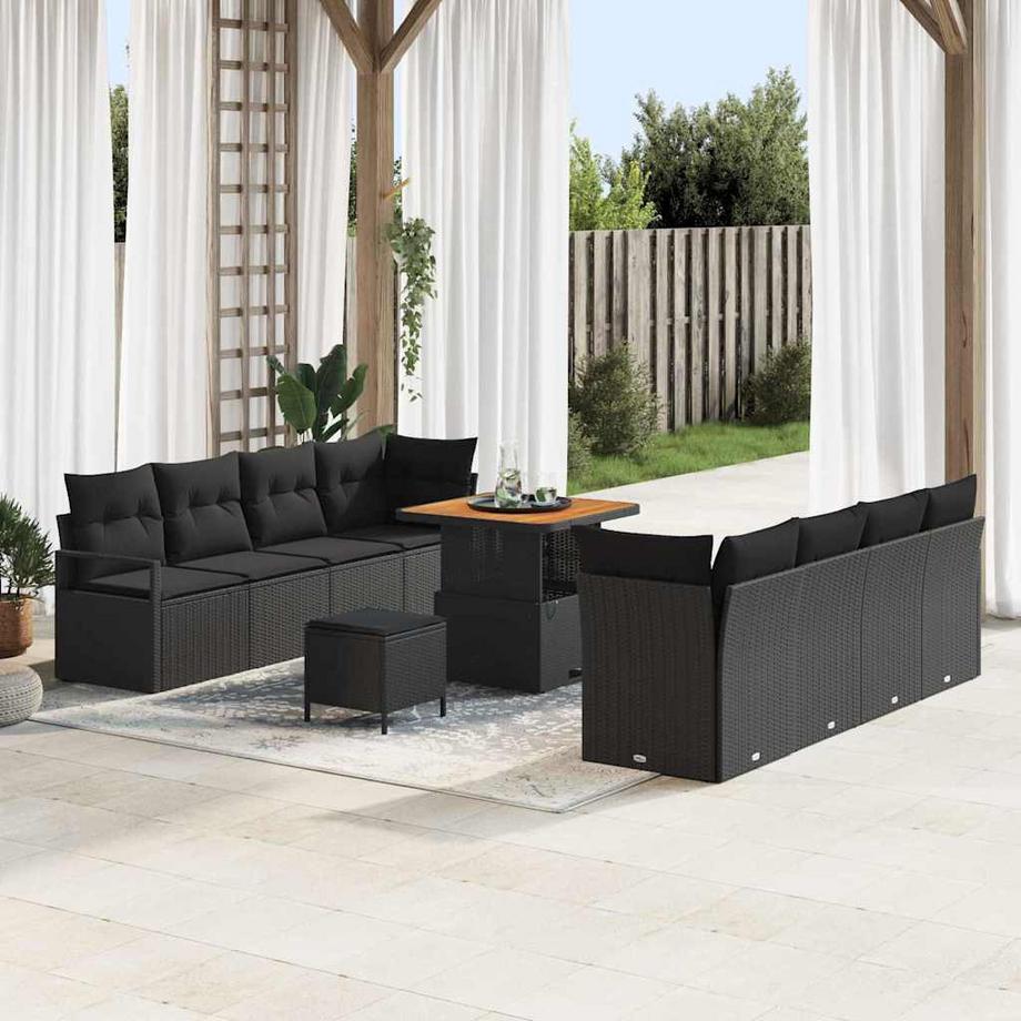 VidaXL Ensemble de canapé de jardin poly rattan  