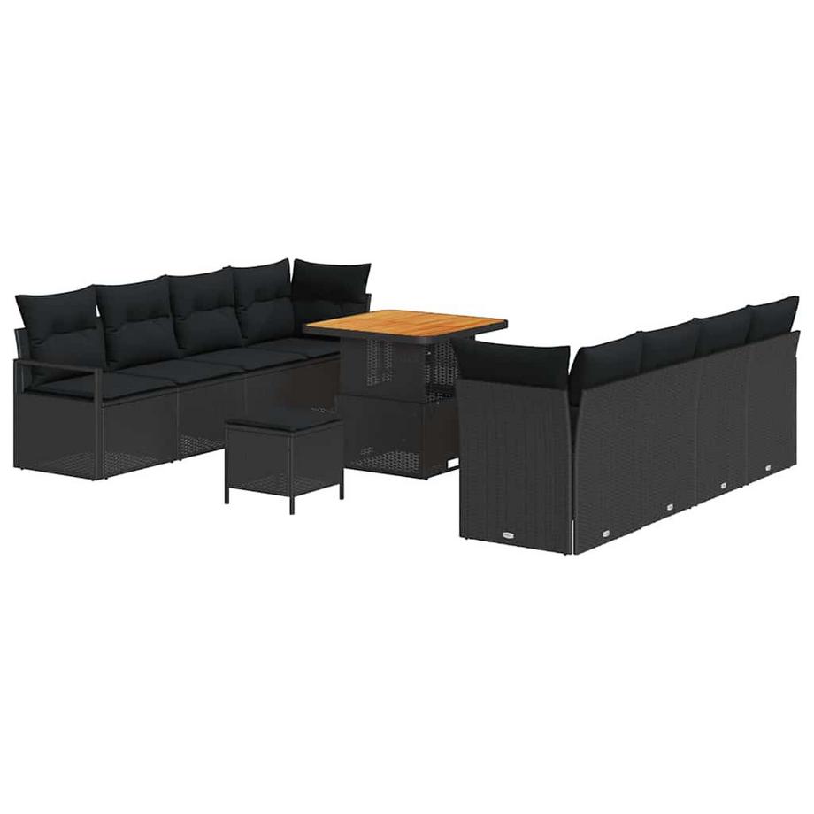 Ensemble de canapé de jardin poly rattan