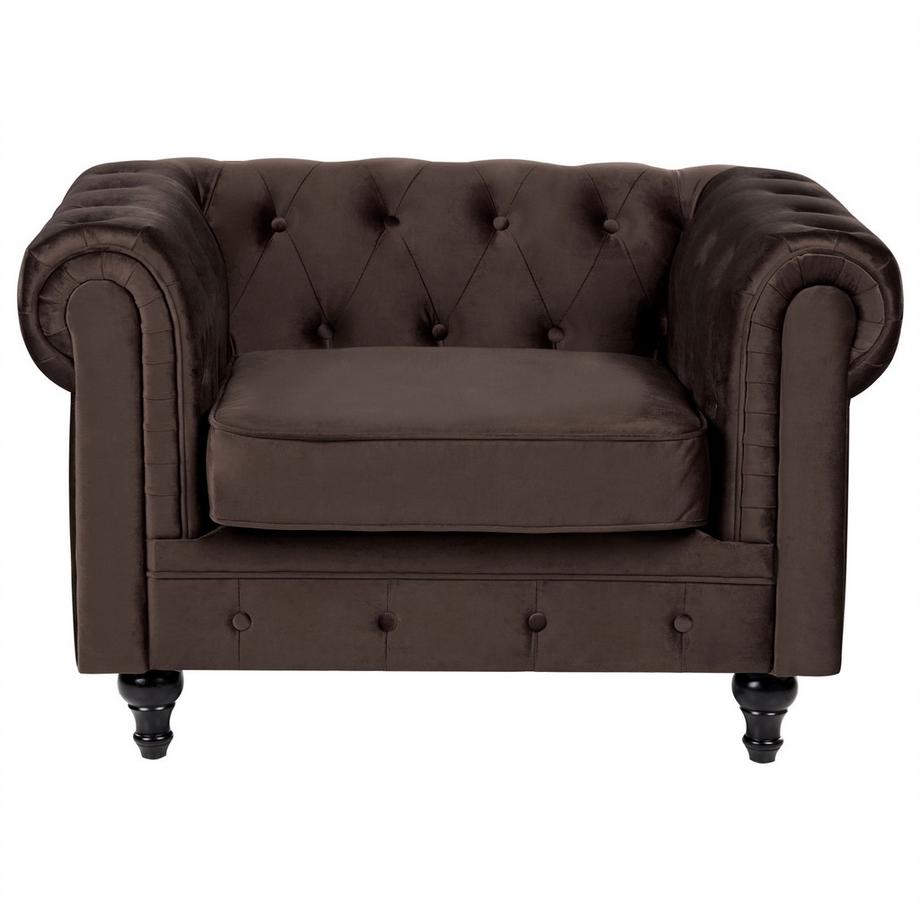 Beliani Ensemble de salon en Velours Rétro CHESTERFIELD  