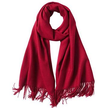Écharpe chaude hiver automne en coton uni avec glands/franges, plus de 40 couleurs unies et à carreaux Pashmina xl écharpes rouge