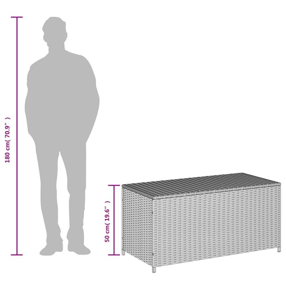 VidaXL Gartentruhe poly-rattan  