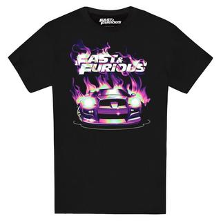 Fast & Furious Auto Flammen Logo Print T-Shirt  