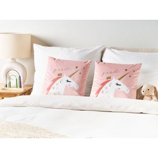 Beliani Dekokissen 2er Set aus Samtstoff Modern UNIOLA  