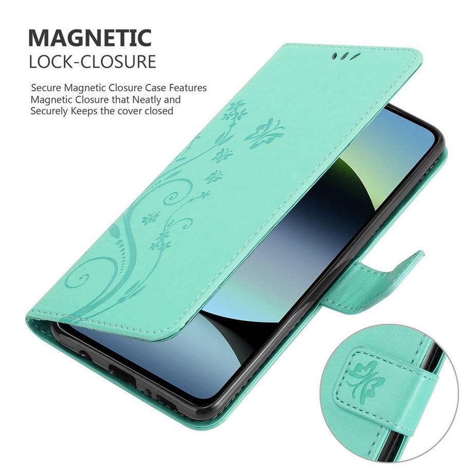 Cadorabo  Custodia per Xiaomi RedMi Note 14 4G cover fiori design 