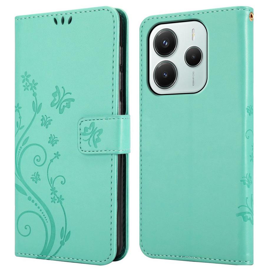Cadorabo  Custodia per Xiaomi RedMi Note 14 4G cover fiori design 