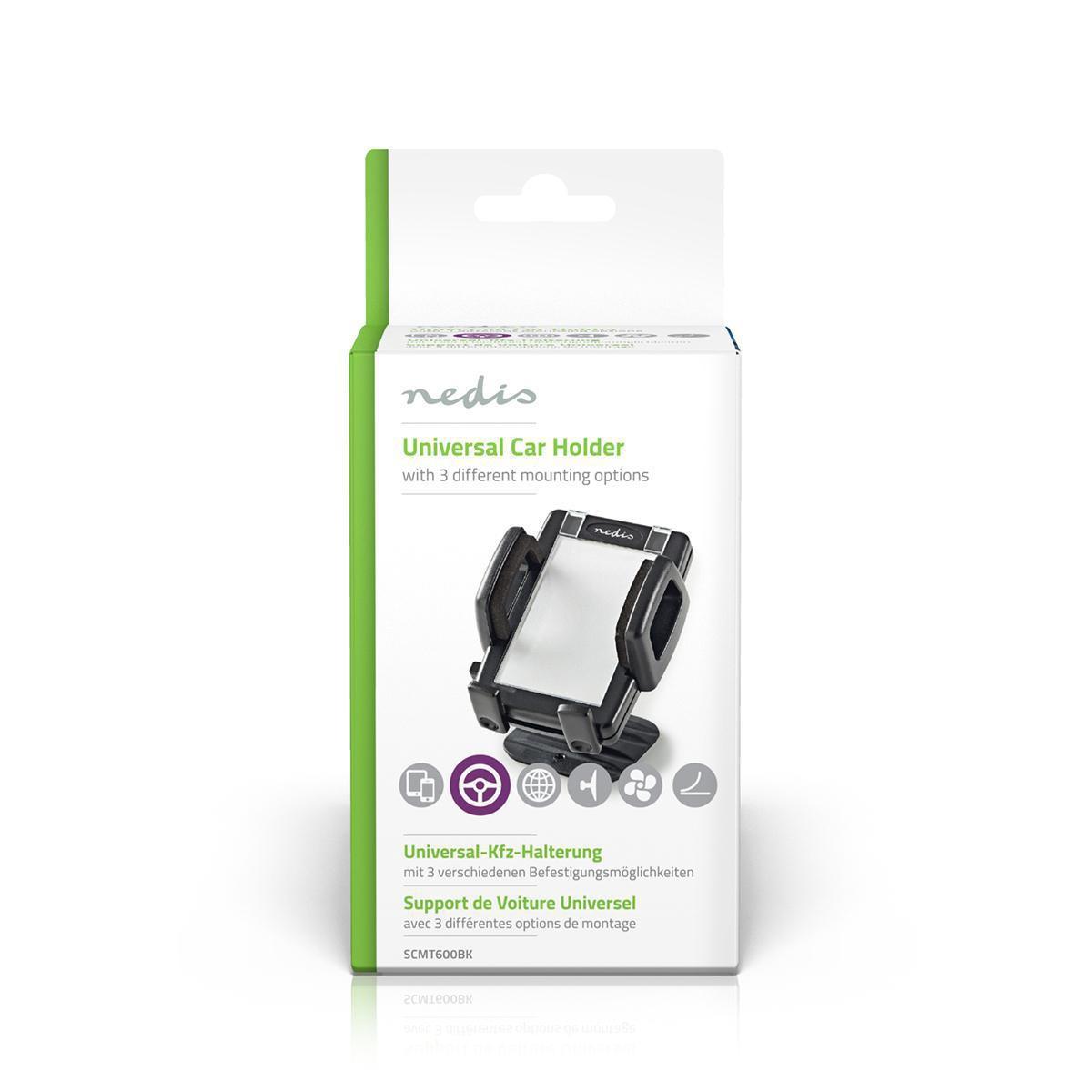 Nedis  Support de voiture pour smartphone | Universel | Taille minimale de l'écran : 4" | Taille maximale de l'écran : 6,4" | Angle réglable 