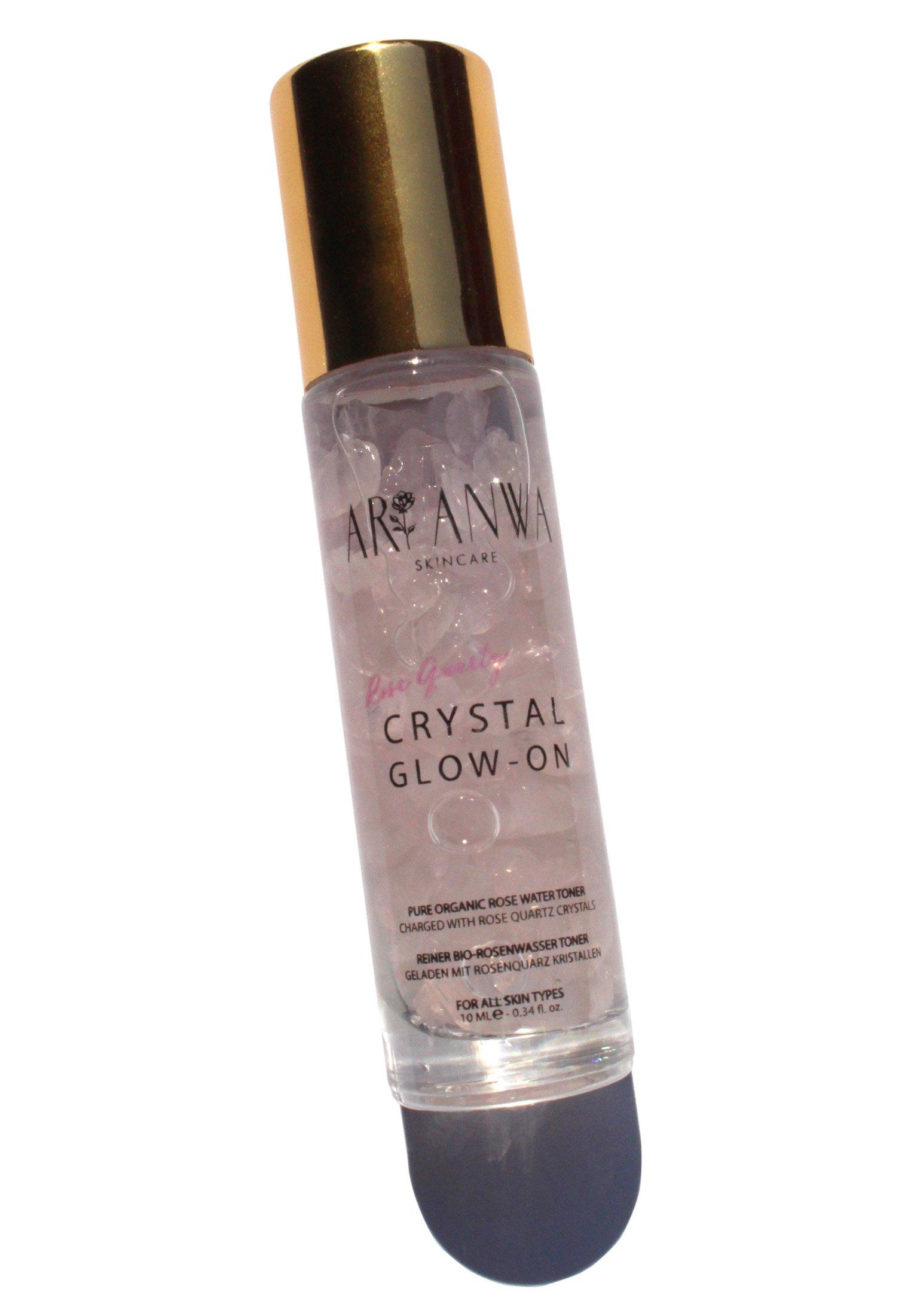 ARI ANWA Skincare  Roll-on rinfrescante con quarzo Rosa e Acqua di Rose - Crystal Glow On 