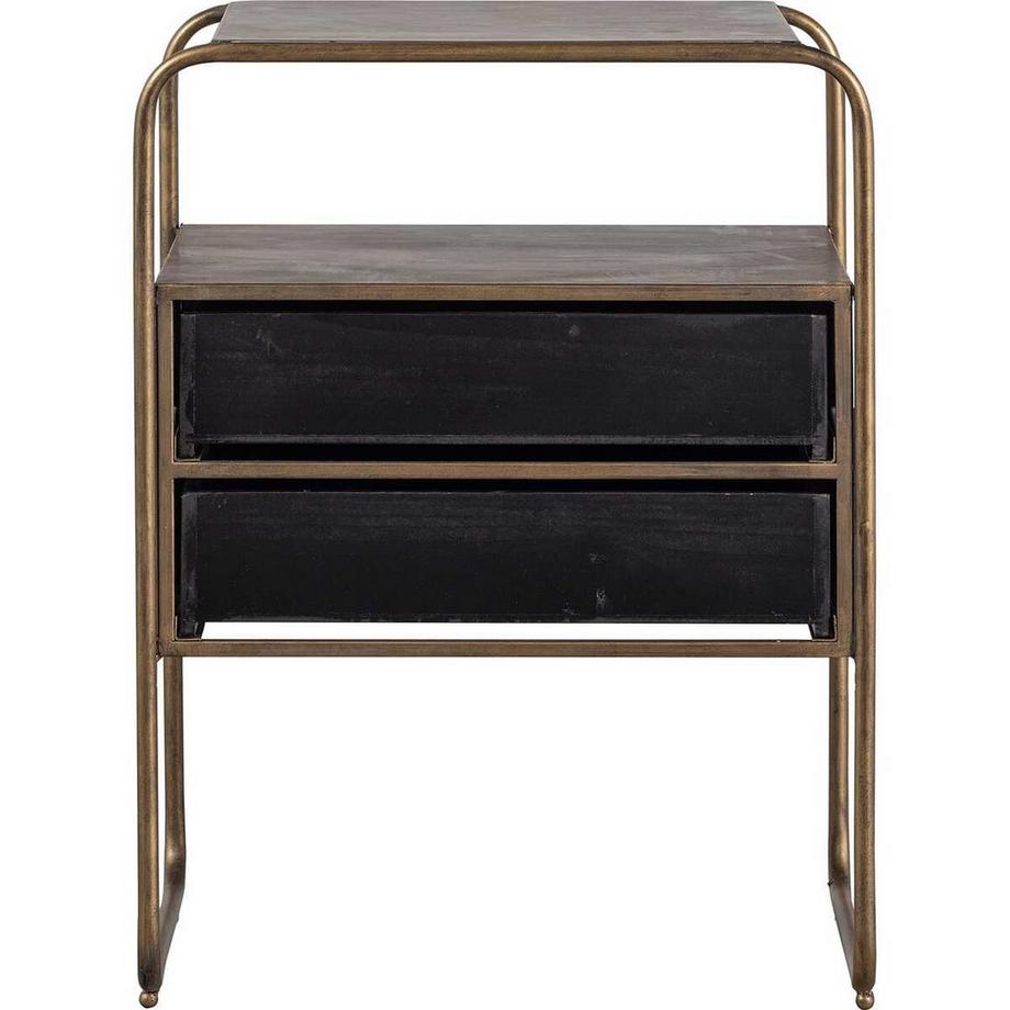 mutoni Table de nuit Polite antique brass 45x38  