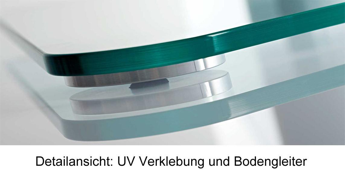 VCM Universal TV VESA Standfuß Ständer Fernseh Rack Alu Glas Zental  