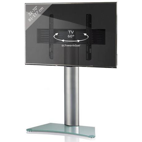 VCM Universal TV VESA Standfuß Ständer Fernseh Rack Alu Glas Zental  