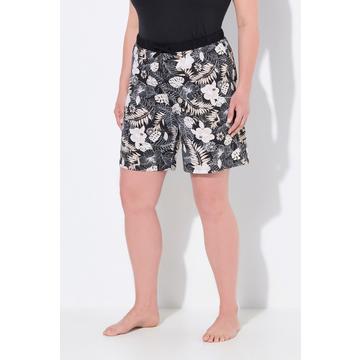 Pantaloncini in confezione doppia con orlo elastico e tinta unita/foglie