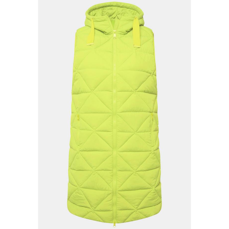 Ulla Popken Long Steppweste A-Linie Kapuze  