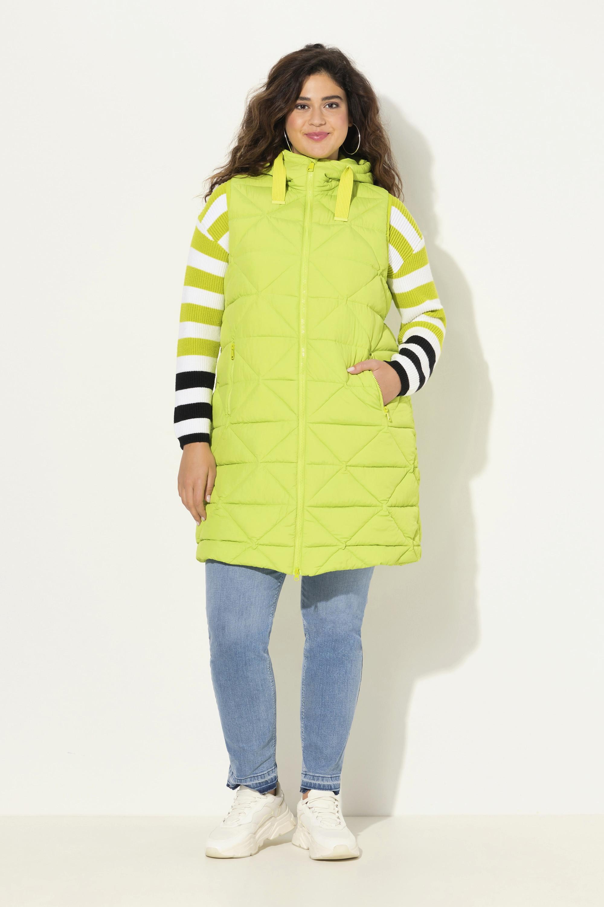 Ulla Popken Longue Veste Matelassée Coupe A Capuche  