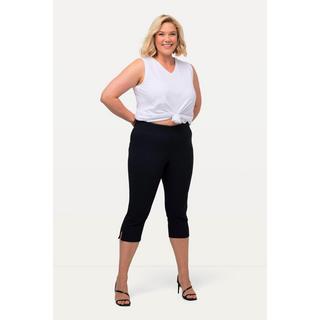 Ulla Popken  Pantaloni Capri di bengalina, estremamente elasticizzati e quasi ingualcibili, con cintura elastica 