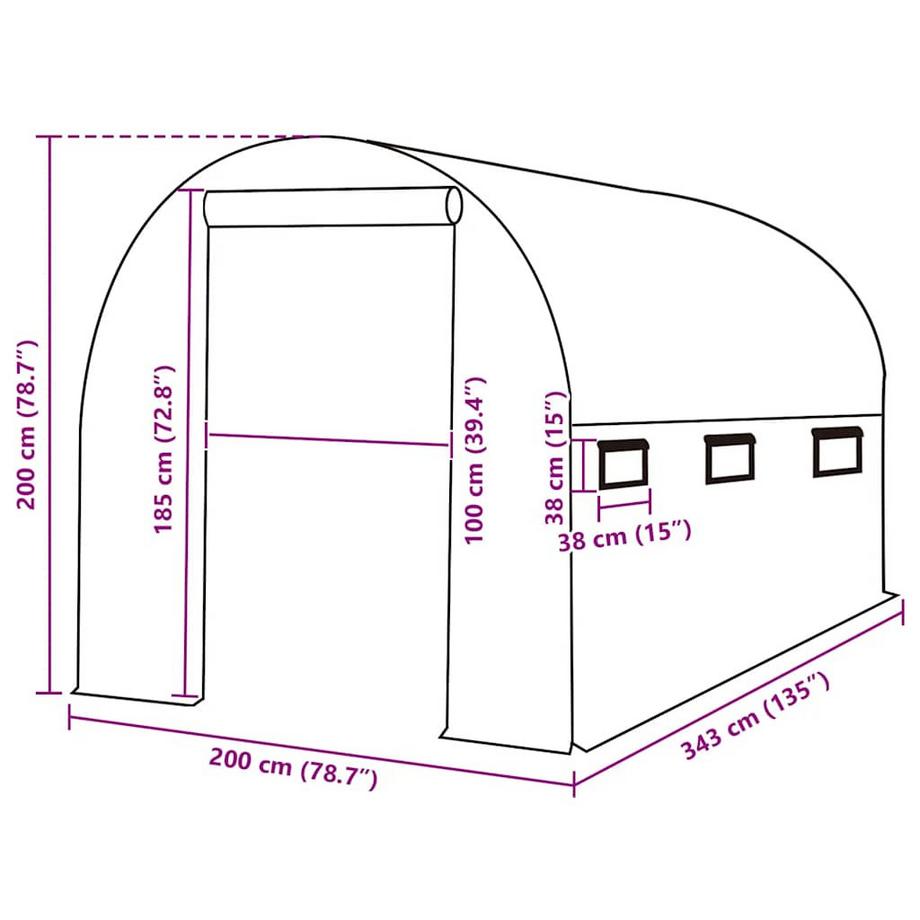 VidaXL Gewächshaus ersatzabdeckung  