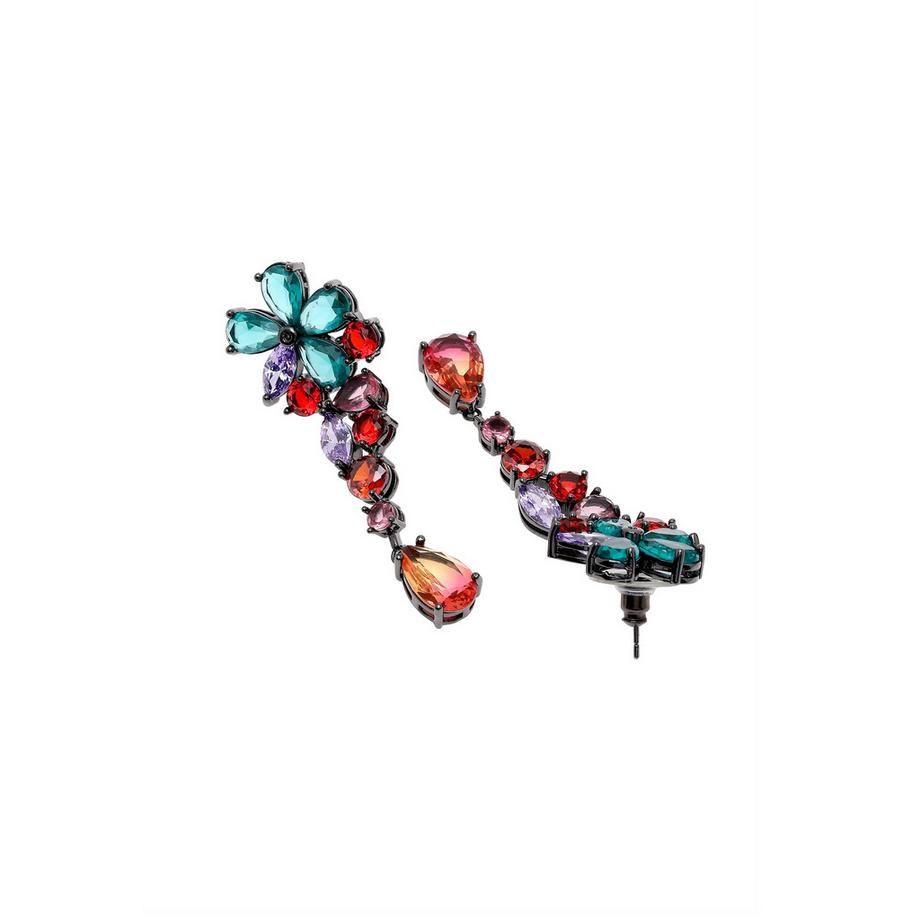 AVANT-GARDE PARIS  Multifarbige Florale Tropfenohrringe 