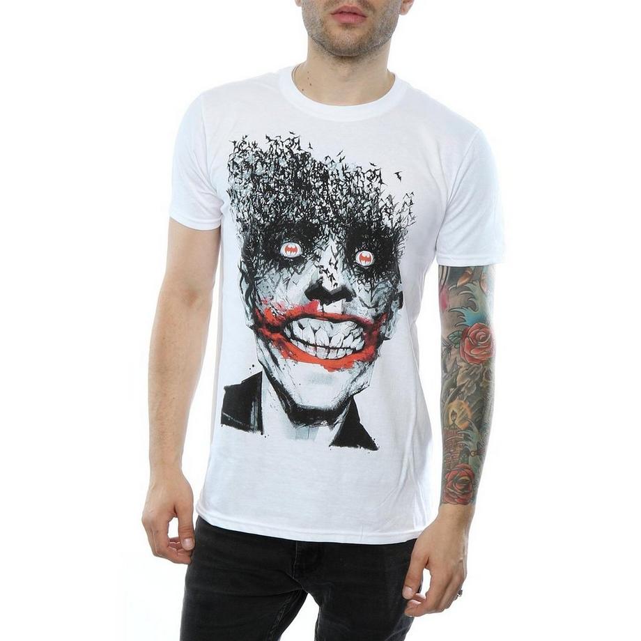 DC COMICS Joker Bats T-Shirt Stampata  