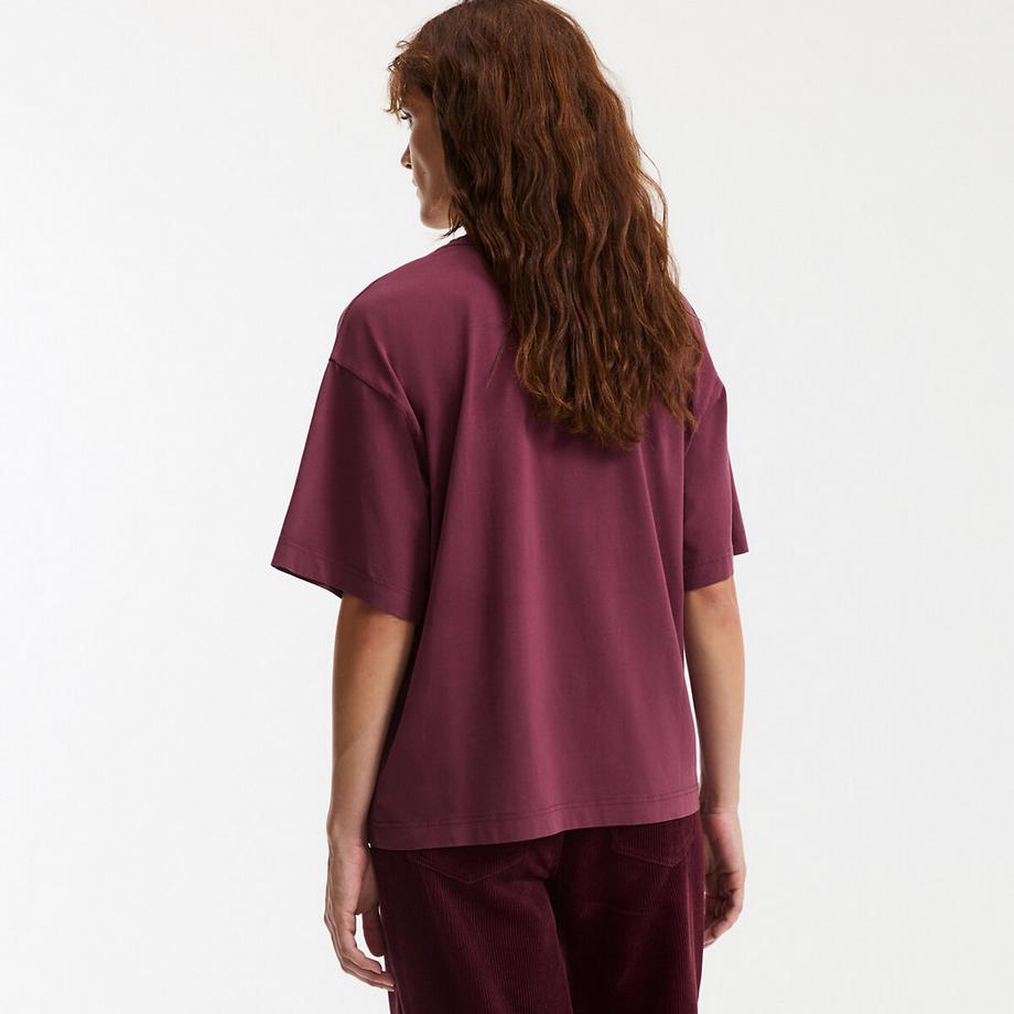 La Redoute Collections T-shirt con scritta e scollo rotondo  