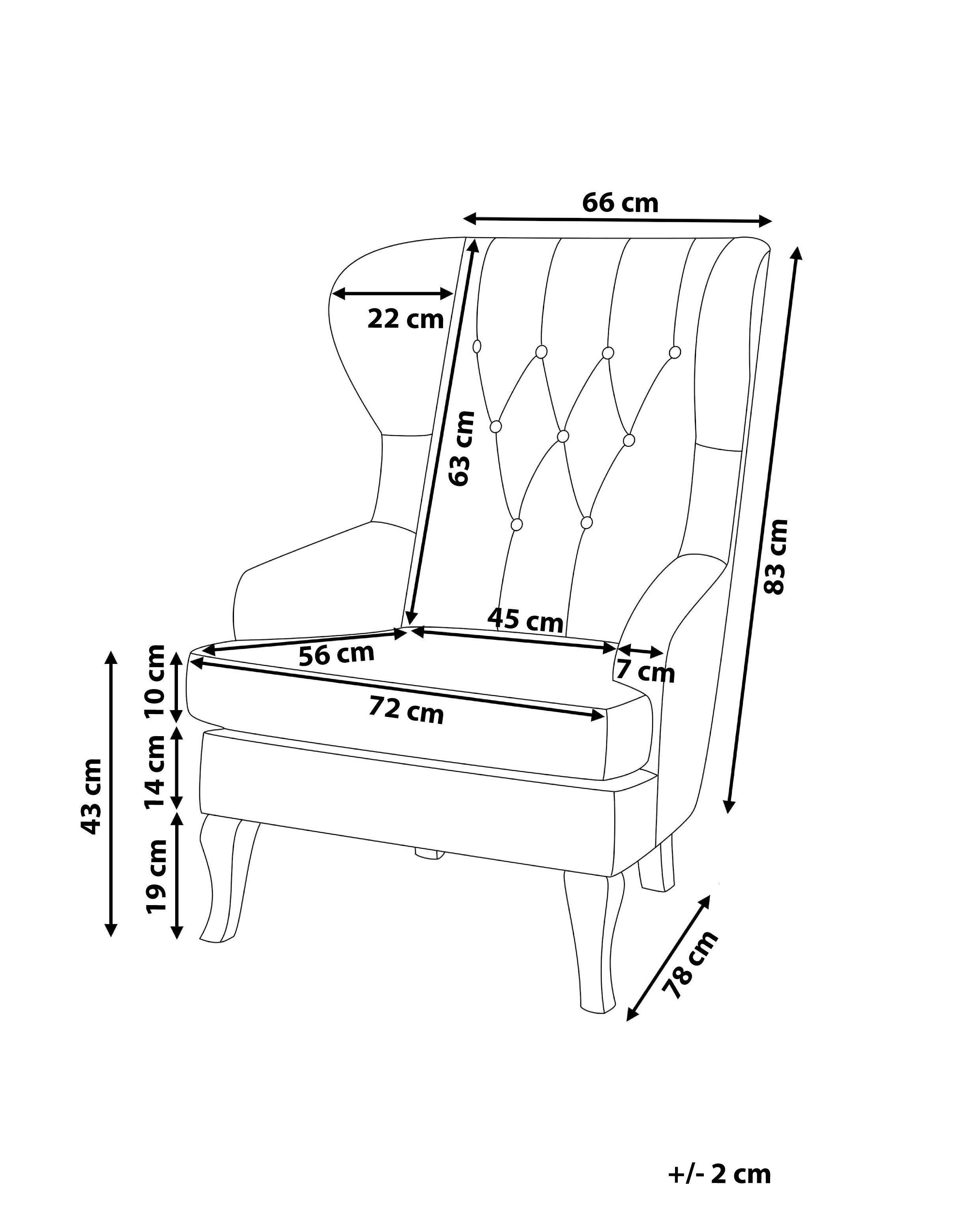 Beliani Ohrensessel aus Polyester Retro ALTA  