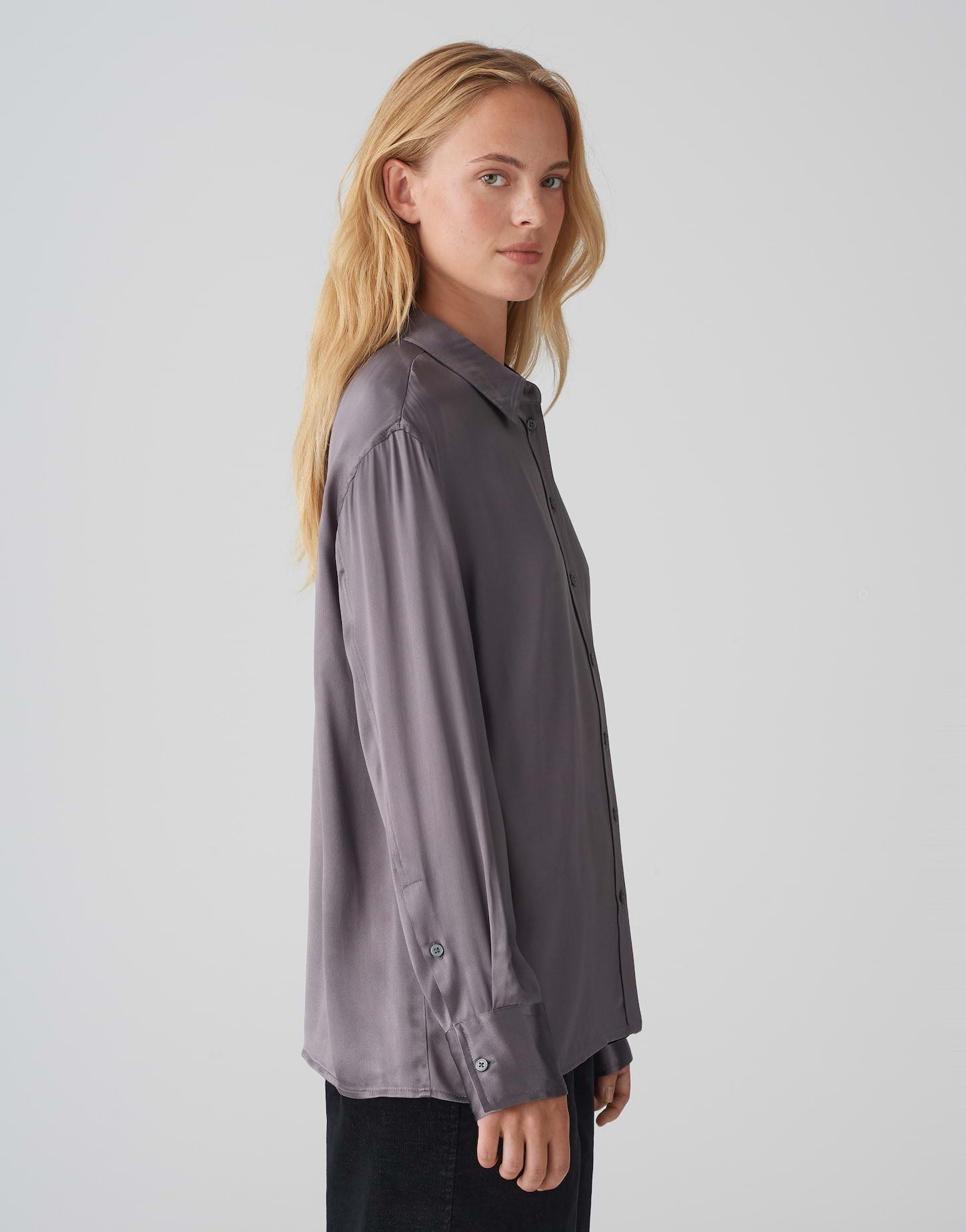 OPUS  Blouse en satin coupe droite 