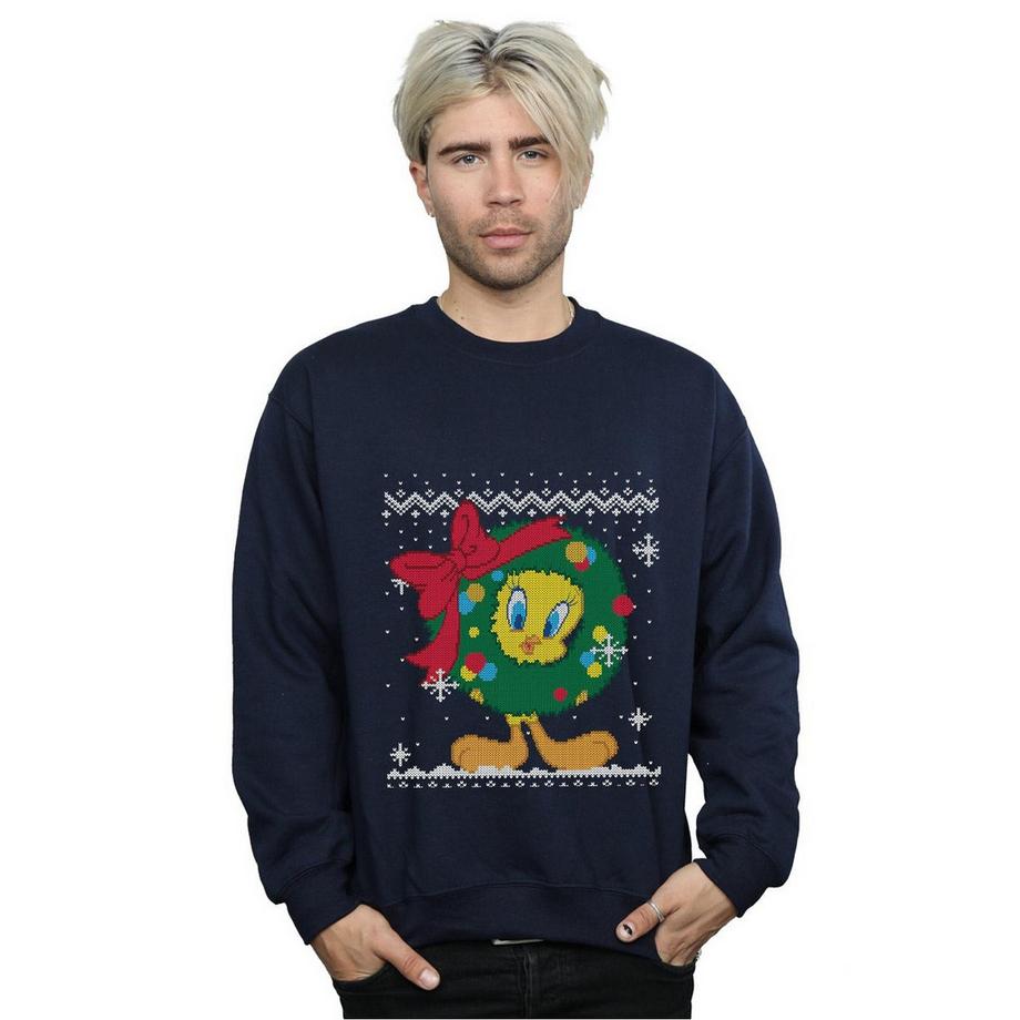 LOONEY TUNES Tweety Pie Christmas Fair Isle Felpa  