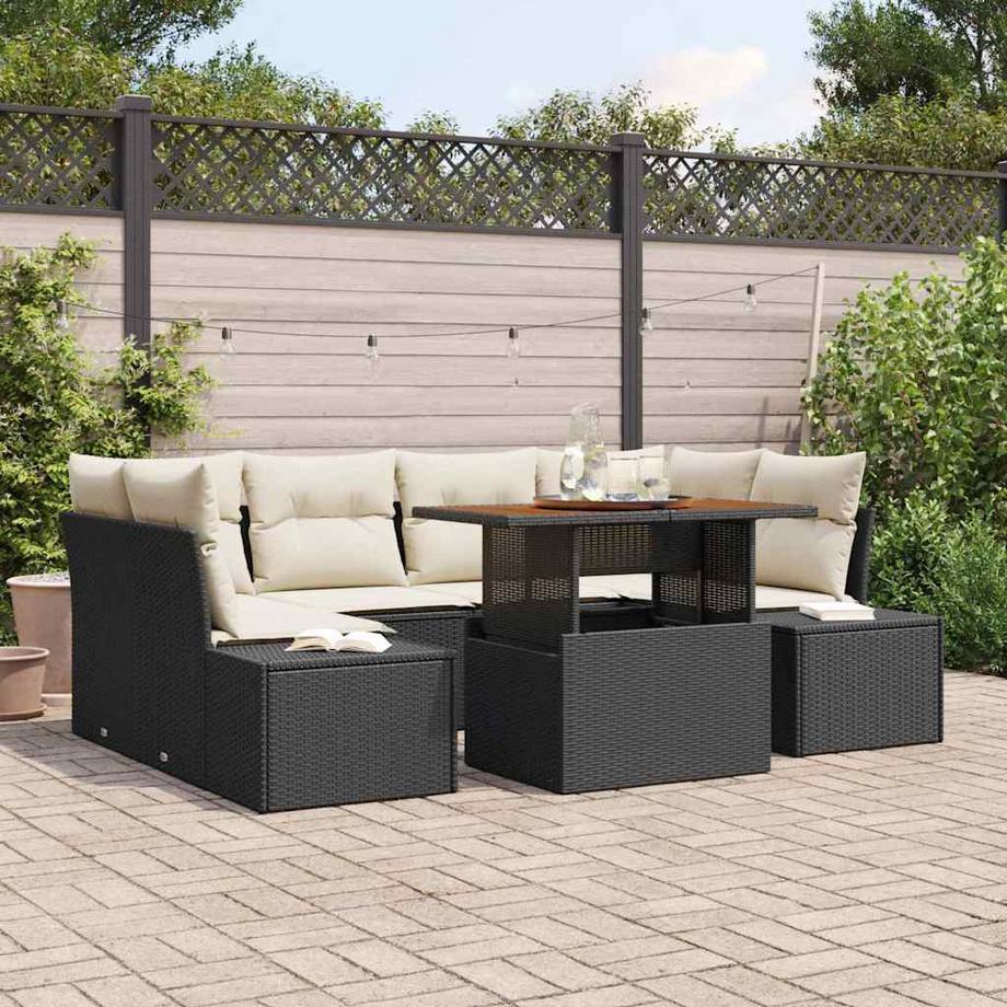 VidaXL Canapé de jardin poly rattan  