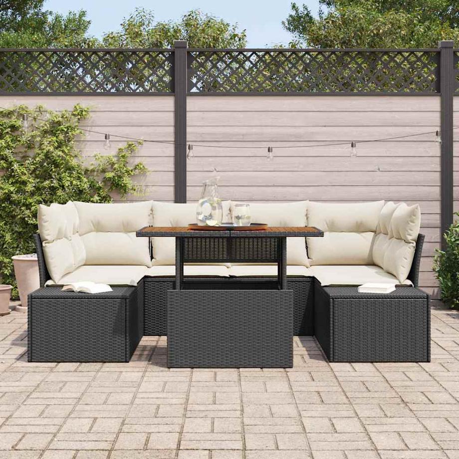 VidaXL Canapé de jardin poly rattan  