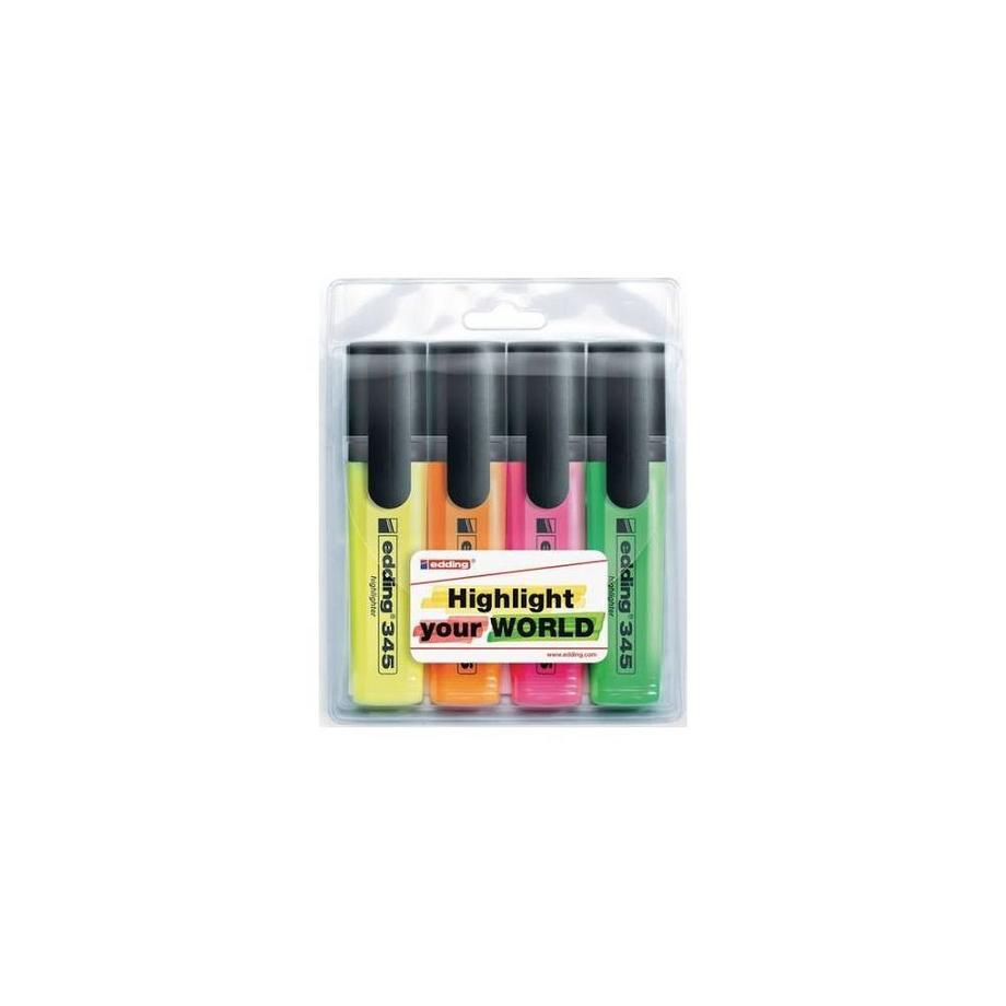 Edding EDDING Textmarker 345 345-E4 4 Farben ass.  
