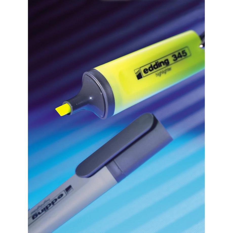 Edding Edding 345 evidenziatore 4 pz Punta smussata Verde, Arancione, Rosa, Giallo  
