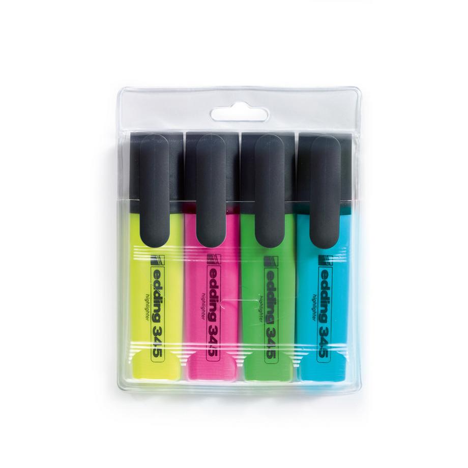Edding EDDING Textmarker 345 345-E4 4 Farben ass.  