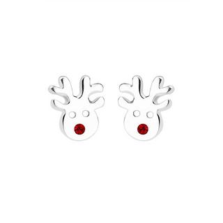 Elli  Ohrringe Kinder Rentier Motiv Verspielt Mit Kristallen 