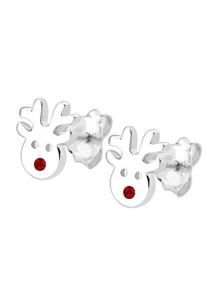 Elli  Ohrringe Kinder Rentier Motiv Verspielt Mit Kristallen 