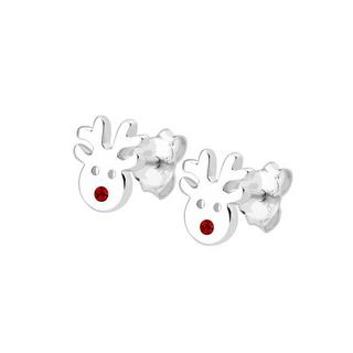 Elli  Ohrringe Kinder Rentier Motiv Verspielt Mit Kristallen 