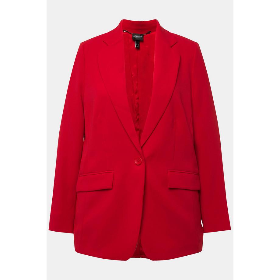 Ulla Popken Blazer Col Revers Poches Rabat Fermeture Bouton  