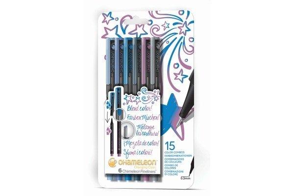 CHAMELEON  CHAMELEON Fineliner Set 0.3mm FL0604 6 Farben Cool 