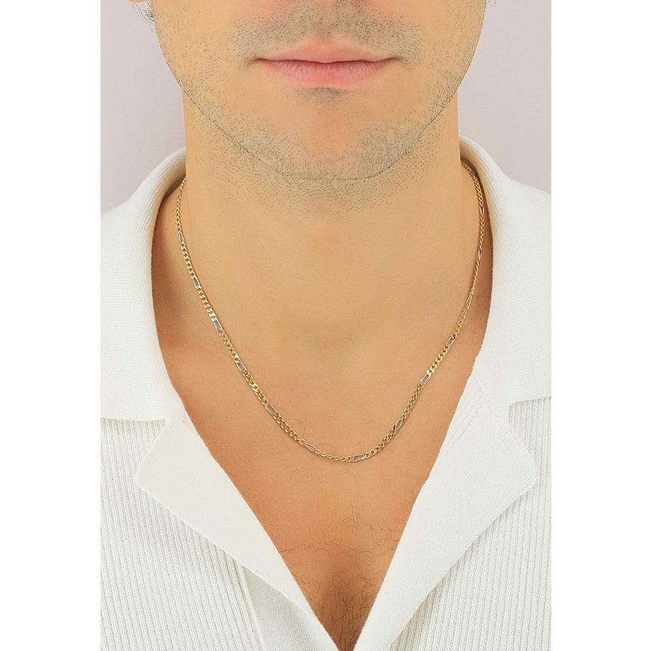 MUAU Schmuck  Collier Figaro Bicolor Gelbgold-/Weissgold 750, 2.9mm, 40cm 