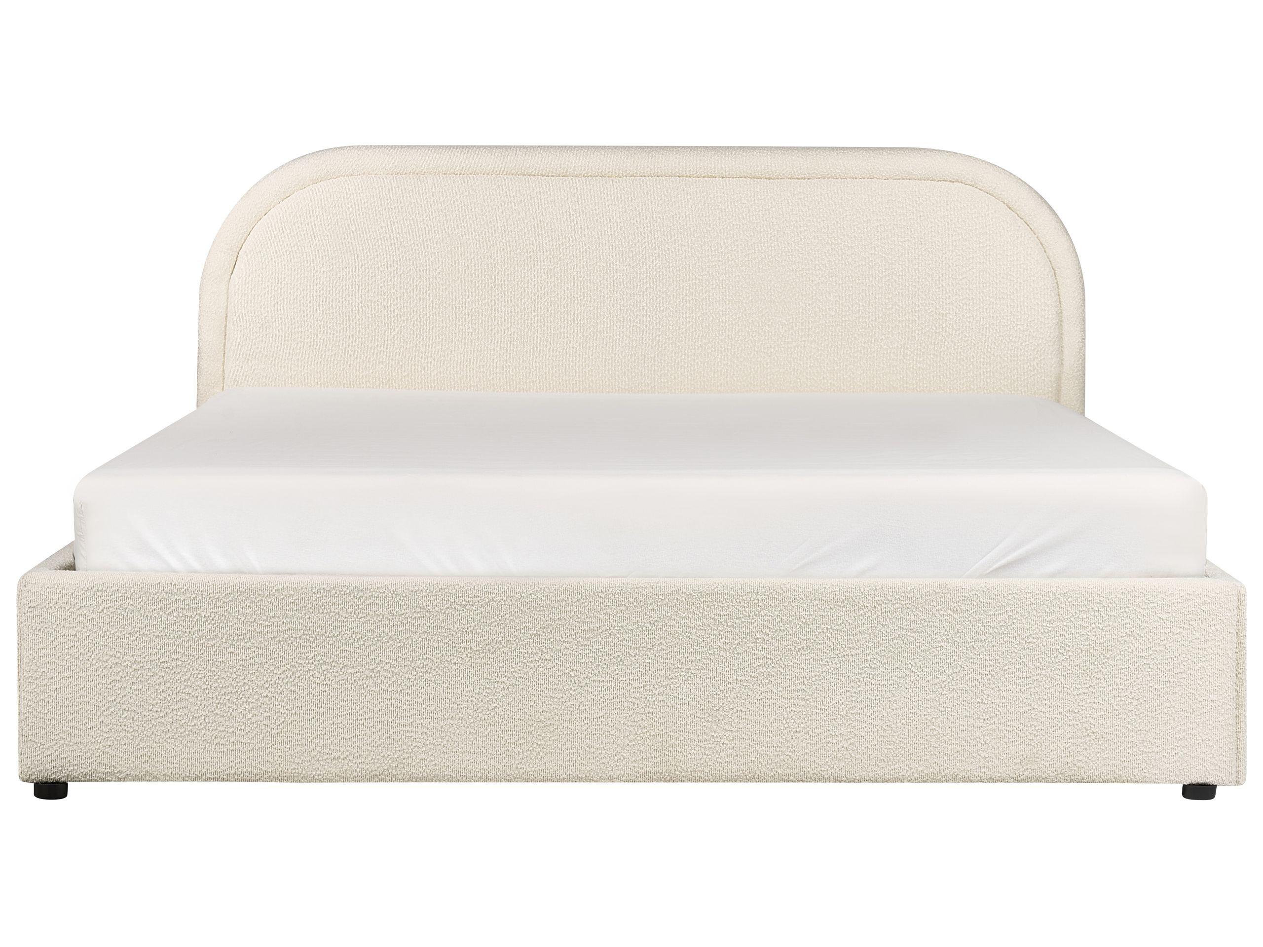 Beliani Letto contenitore en Bouclé Moderno QUILLIEN  