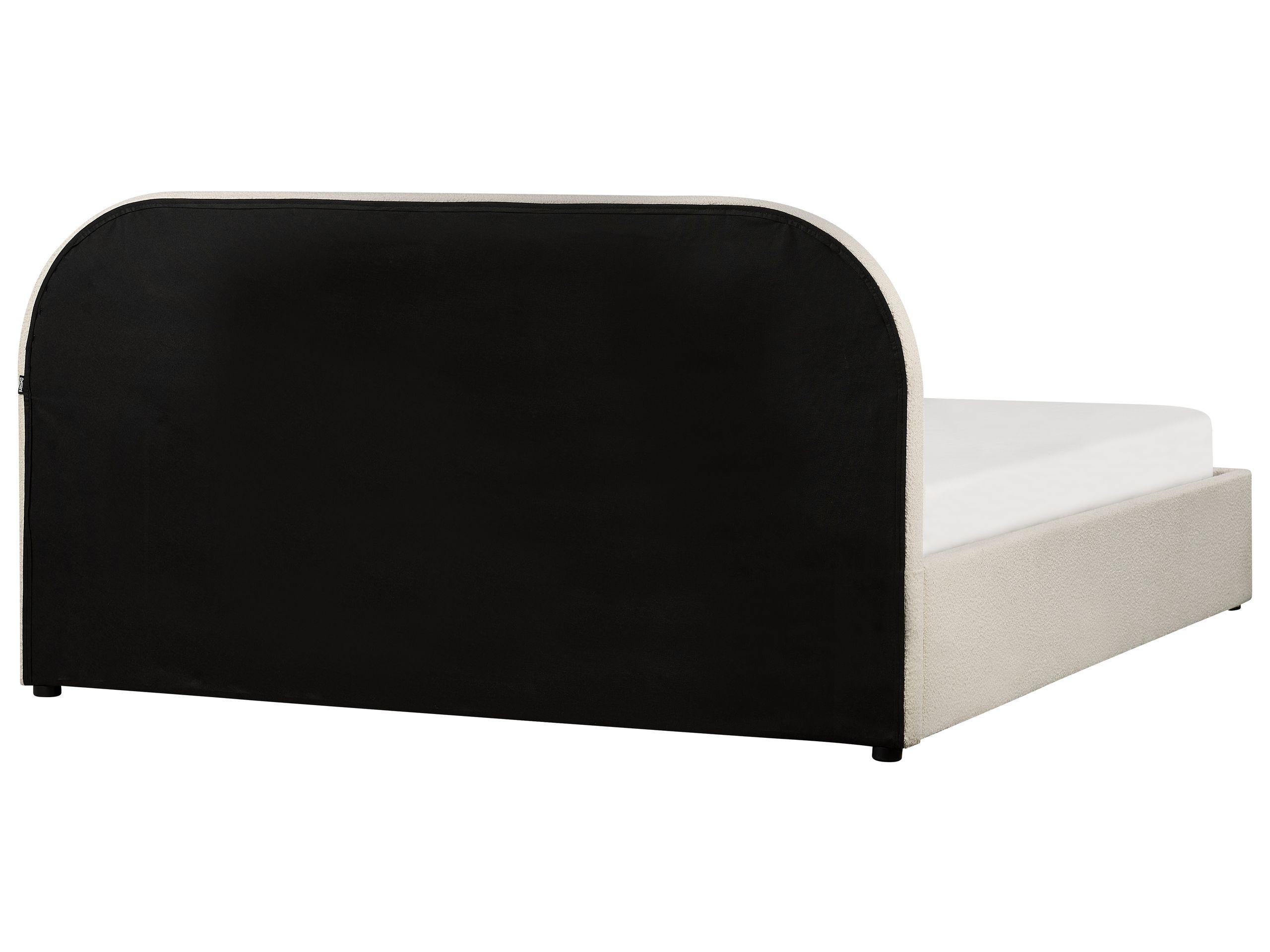 Beliani Letto contenitore en Bouclé Moderno QUILLIEN  