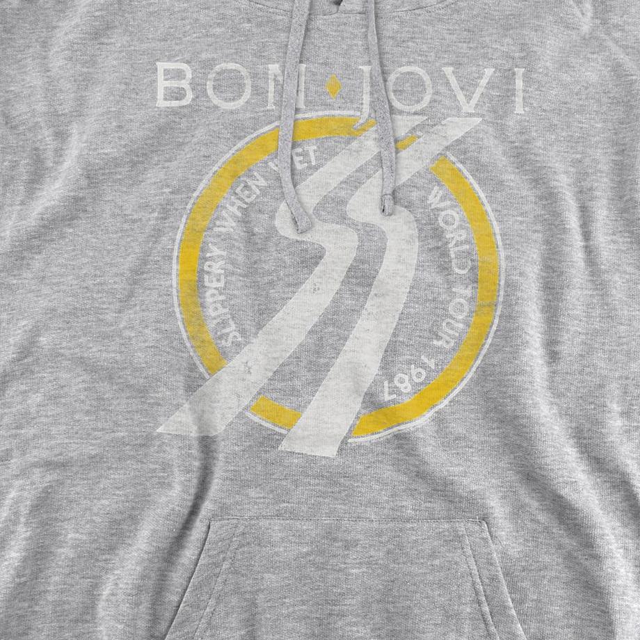 Bon Jovi Sweat À Capuche Slippery When Wet World Tour  