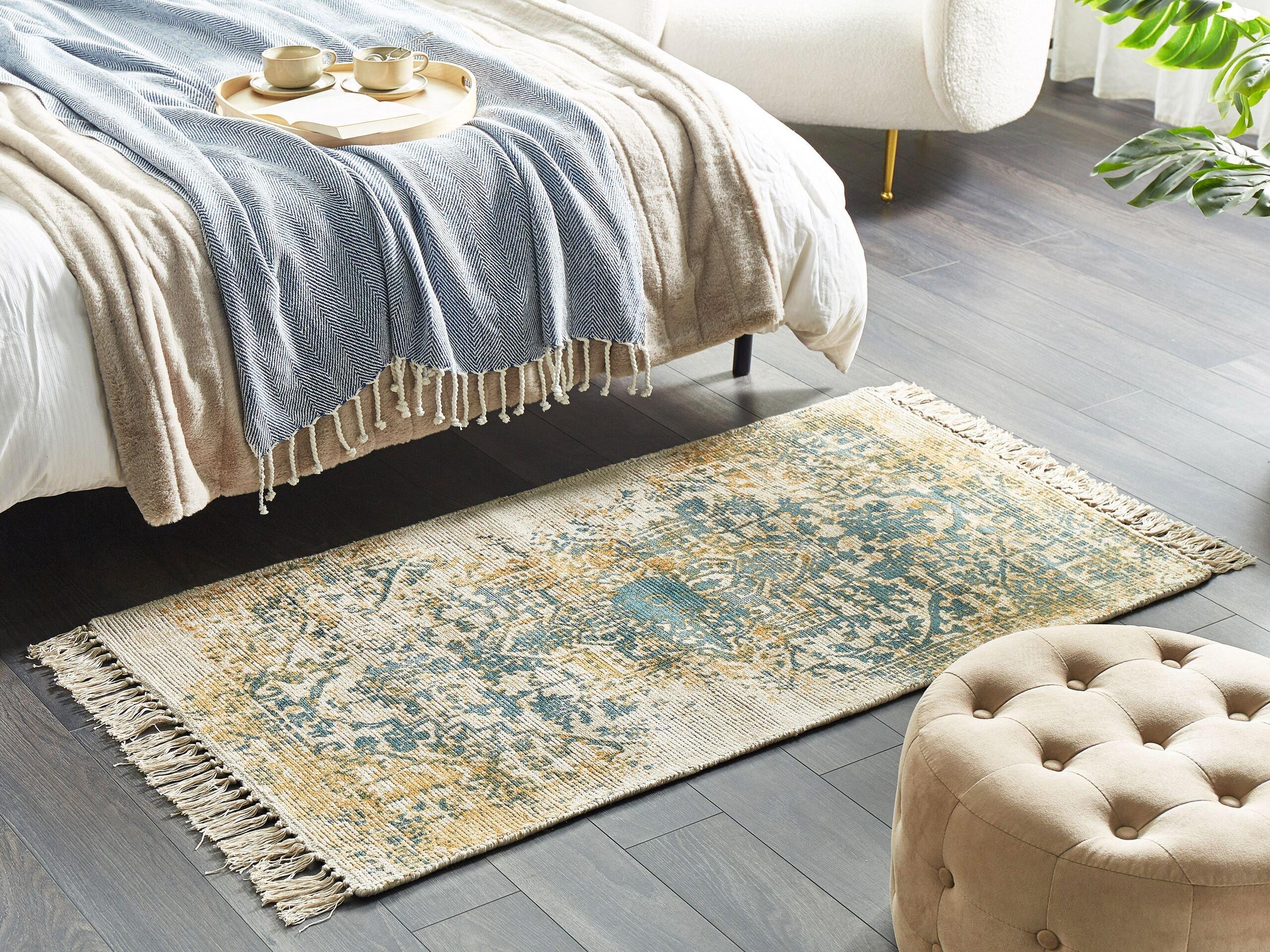 Beliani Tapis en Soie artificielle Boho BOYALI  