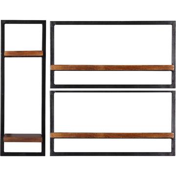 Étagère murale Havanna nature 95x25x75 (3 pièces)
