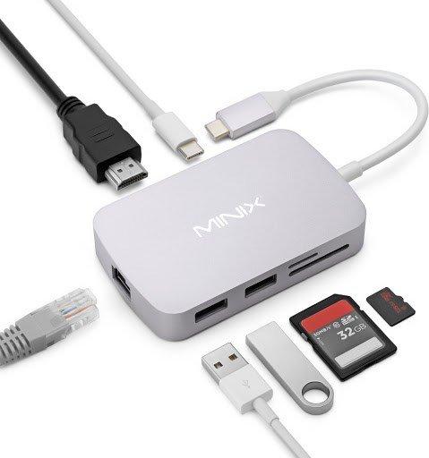 MINIX  Neo C-G USB-C Multiport Adapter - grigio 