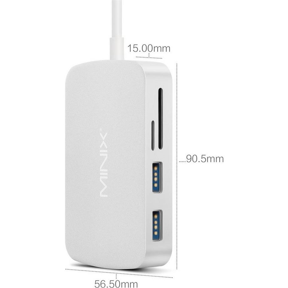 MINIX  Neo C-G USB-C Multiport Adapter - grigio 