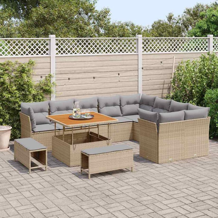 VidaXL Canapé de jardin poly rattan  