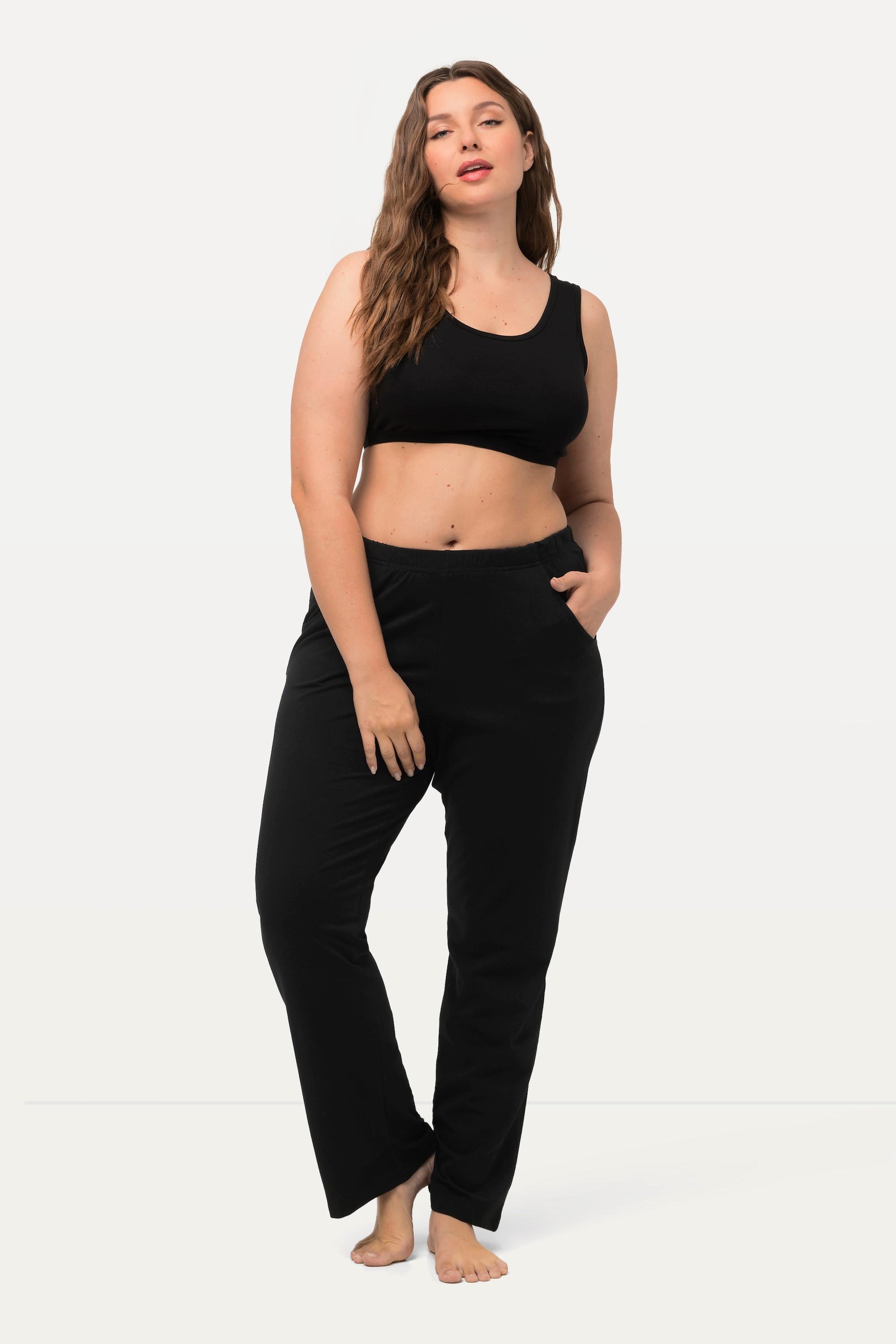 Ulla Popken Pantalon poches sur les côtés coupe droite  