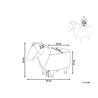 Beliani Hocker aus Kunstleder Rustikal HORSE  