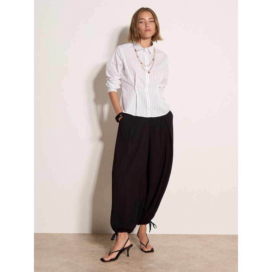 Chemise rayée en coton cintrée