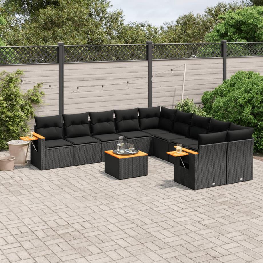 VidaXL set divano da giardino Polirattan  
